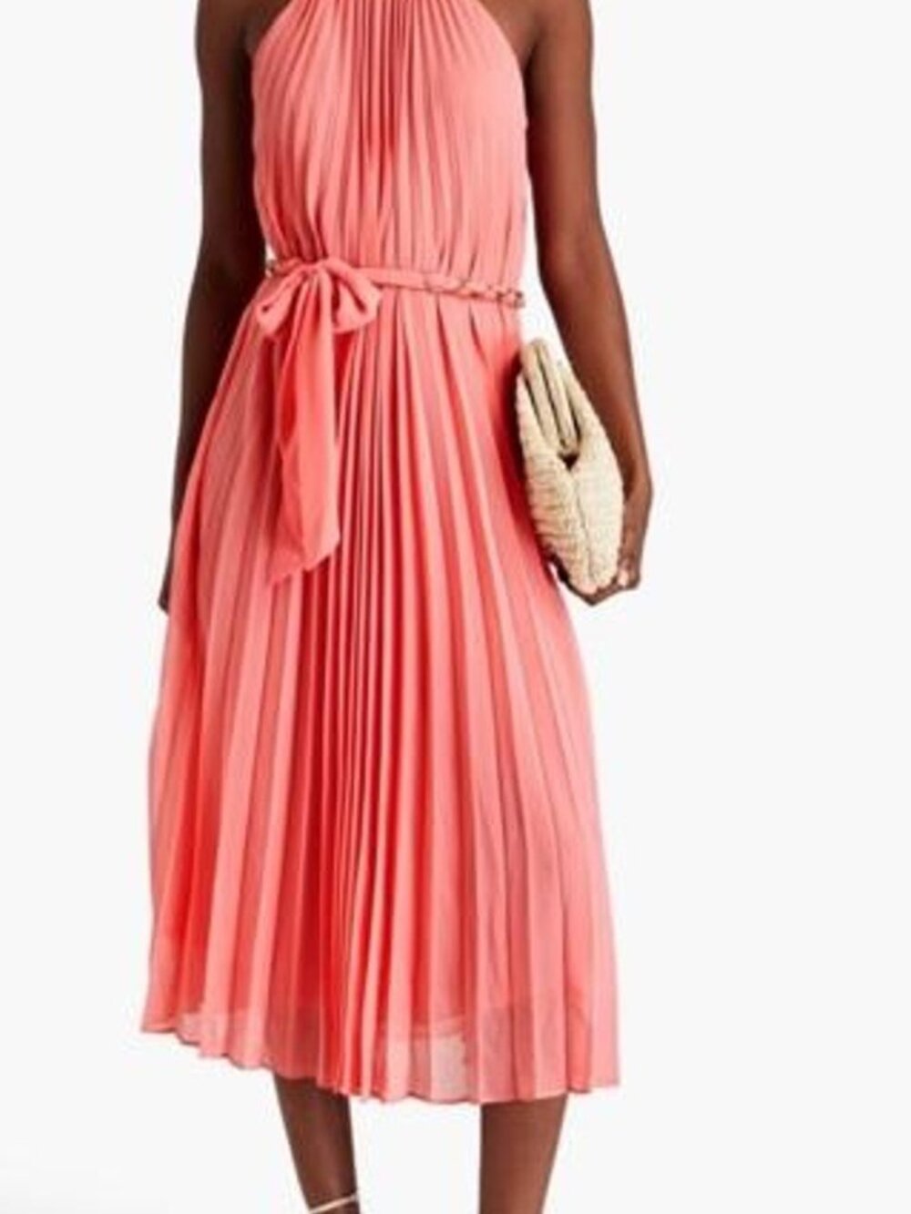 🩷 Rare Zimmermann Sunray Pleat Midi Dress – Peach – NWT – Size 1